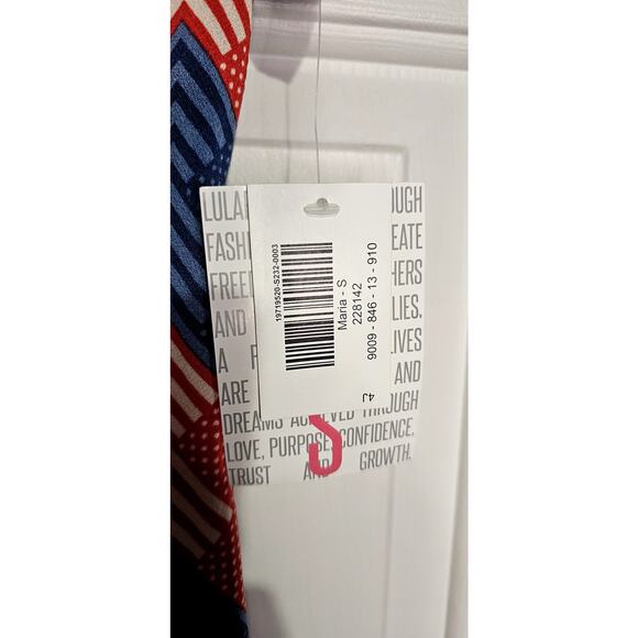 Lularoe red white and blue Maria dress small NWT - Picture 3 of 4
